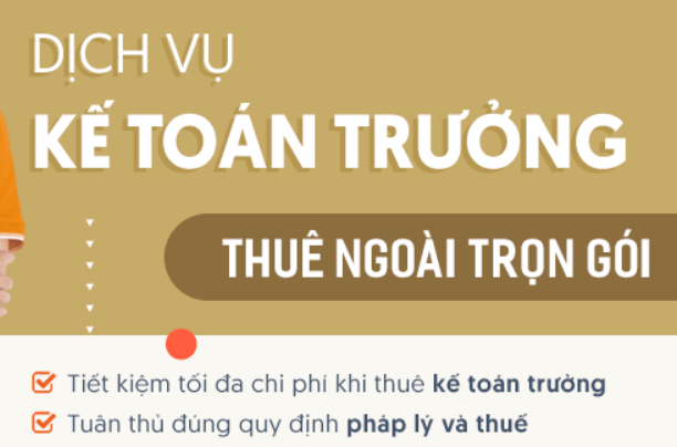 Dịch vụ kế toán trưởng thuê ngoài uy tín cho doanh nghiệp