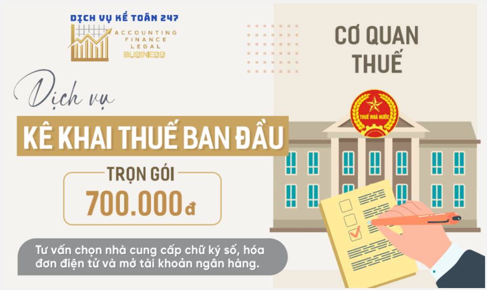 Dịch vụ kê khai thuế ban đầu cho doanh nghiệp – 700.000đ