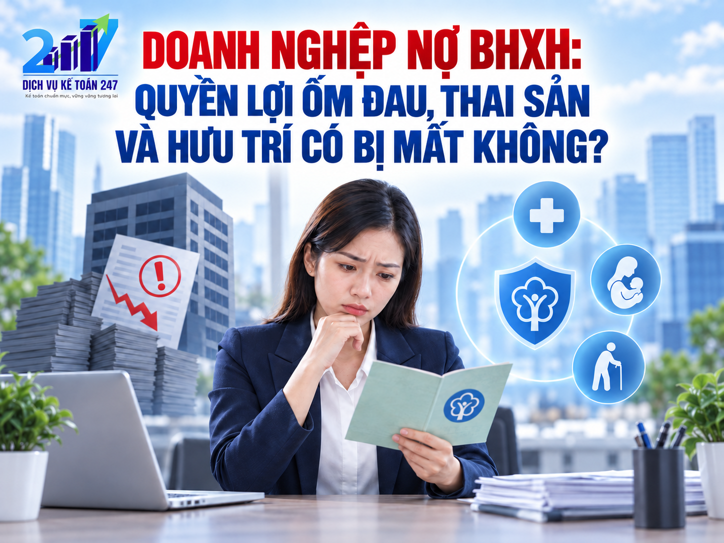 Doanh nghiệp nợ BHXH: Quyền lợi ốm đau, thai sản và hưu trí có bị mất không?